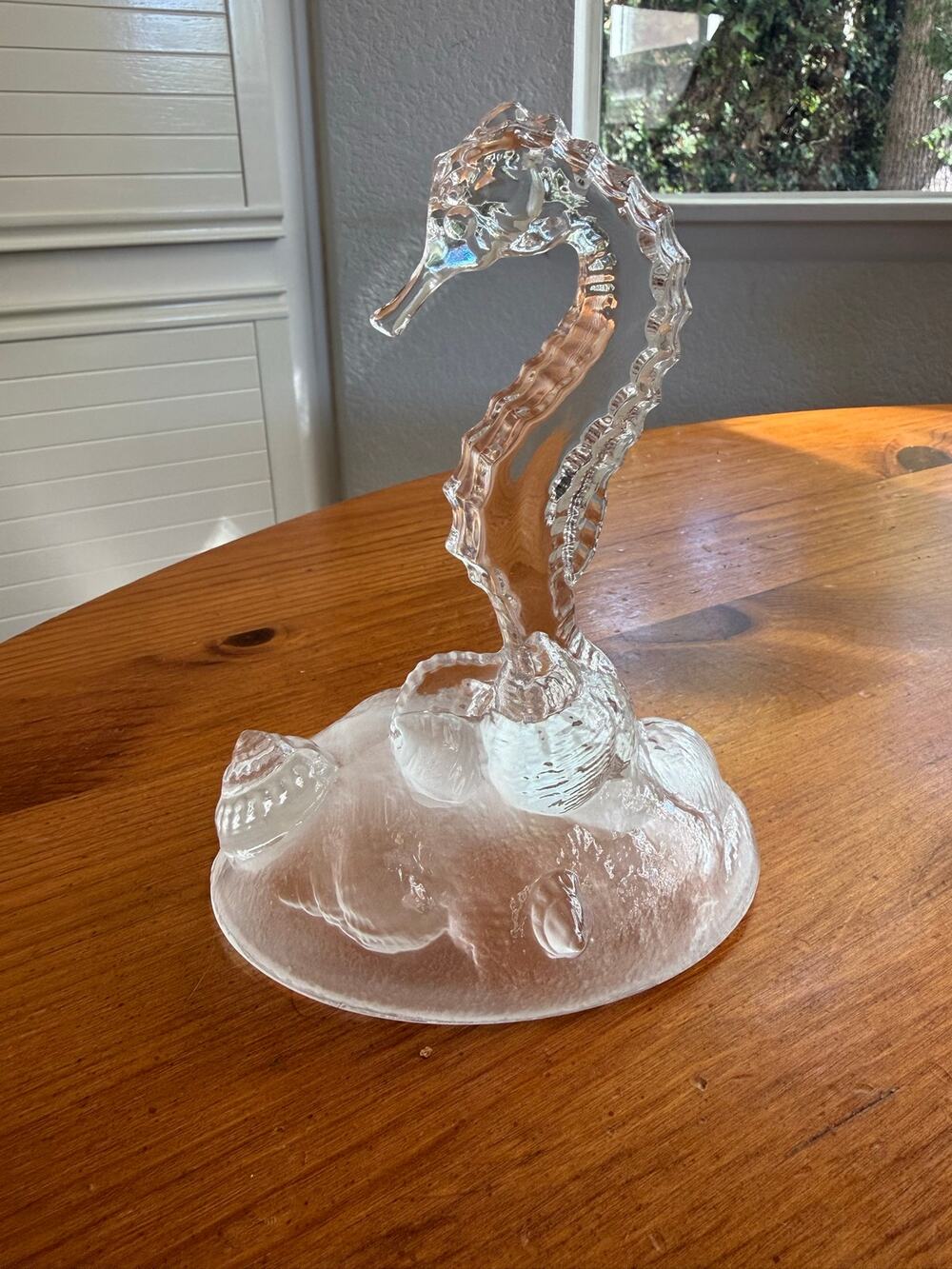 Cristal d’Arques France Hippocampe Seahorse Lead Crystal Figurine w/ Box